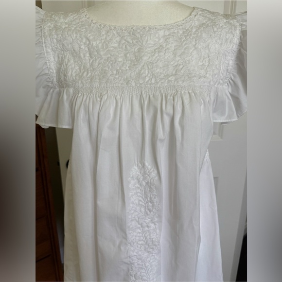 Mi Golondrina Soledad Blanca Nieve Vestida White Flutter Ruffle Sleeve Dress - Picture 11 of 12